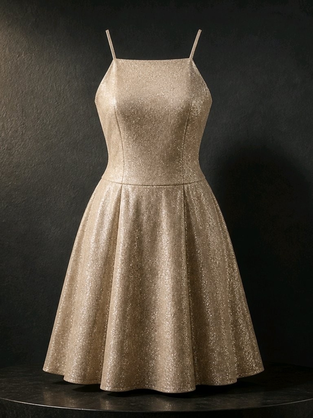Jules & Cleo Gold Glitter A-Line Mini Dress - Size 10 NWT (Visible Snag)